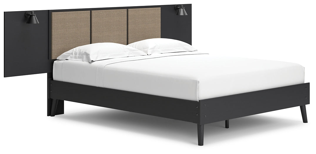 Ashley Express - Charlang Queen Panel Platform Bed with Dresser and 2 Nightstands