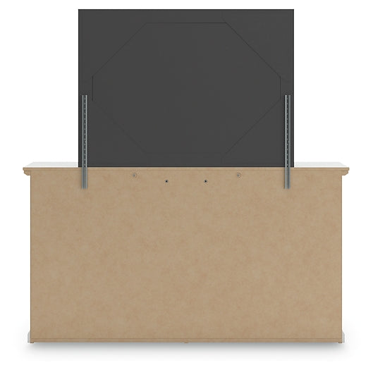 Bostwick Shoals King Panel Bed with Mirrored Dresser and Nightstand