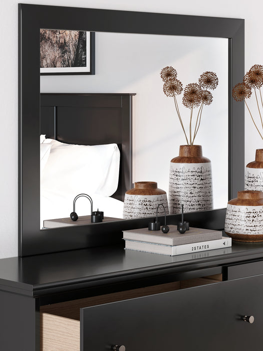 Maribel Twin Panel Bed with Mirrored Dresser and Nightstand