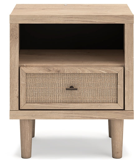 Cielden King Upholstered Bed with Roll Slats, Dresser, Mirror and Nightstand