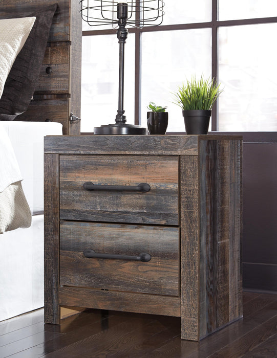 Drystan Queen Panel Bed with 4 Storage Drawers, Dresser, Mirror, Chest and Nightstand