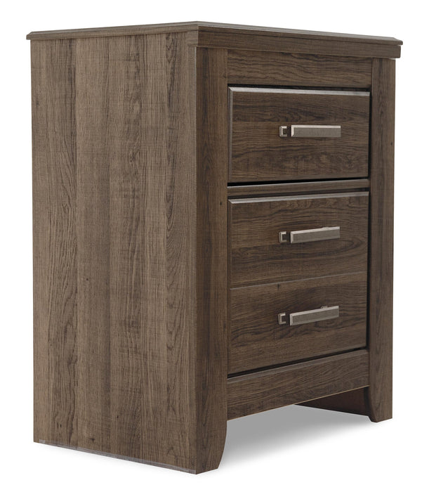 Juararo King/California King Panel Headboard Bed with Mirrored Dresser, Chest and Nightstand