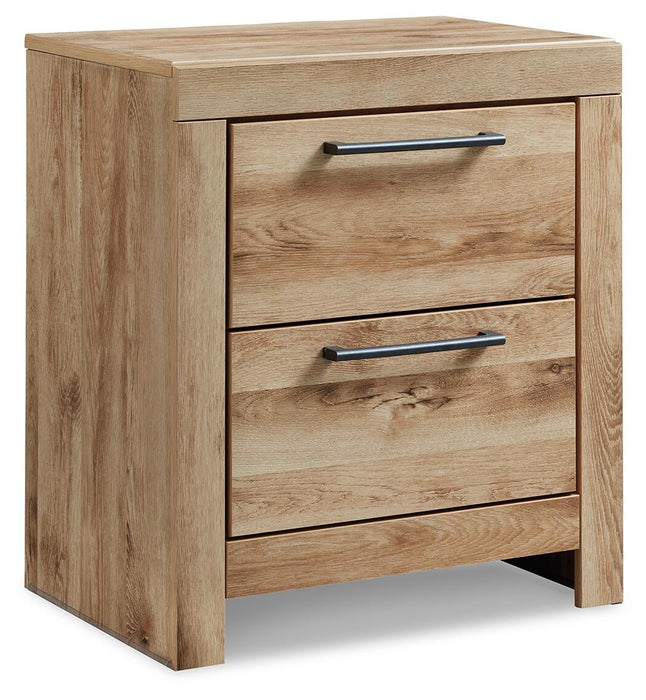 Hyanna Twin Panel Bed with 1 Side Storage, Dresser, Mirror, Chest and Nightstand
