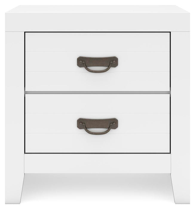 Binterglen Twin Panel Bed with Mirrored Dresser and Nightstand