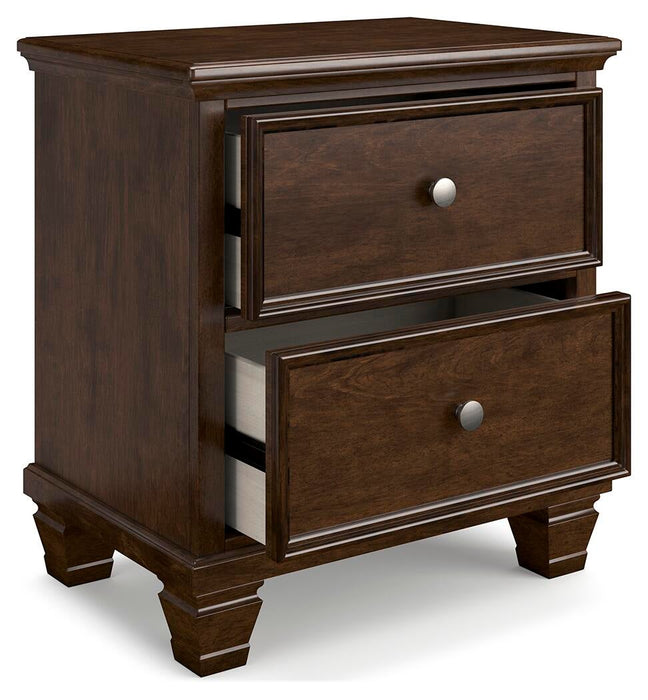 Danabrin Queen Panel Bed with Mirrored Dresser, Chest and Nightstand