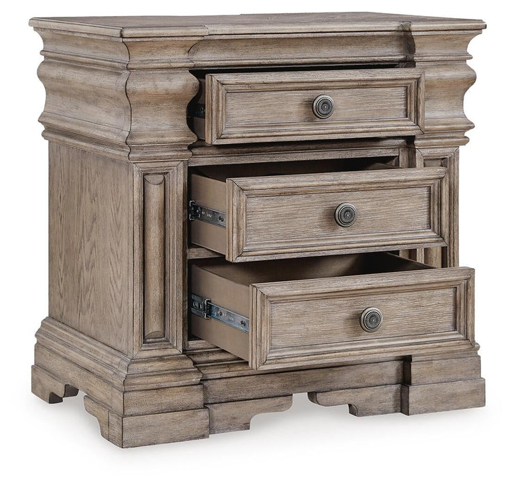 Blairhurst California King Panel Bed, Dresser, Mirror, Chest and Nightstand