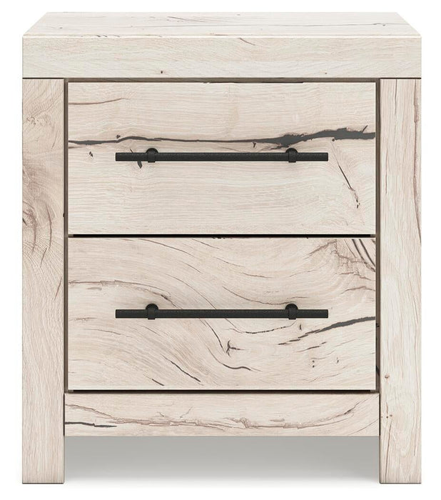 Lawroy Queen Panel Bed with Storage, Dresser, Mirror and Nightstand