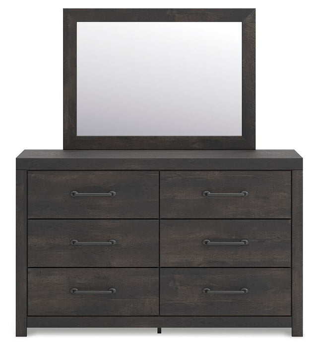 Hollivern Full Panel Storage Bed, Dresser and Mirror