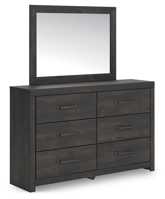 Hollivern Full Panel Storage Bed, Dresser and Mirror