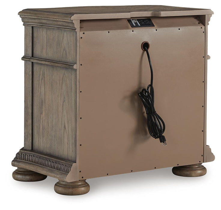 Ardenfield California King Upholstered Sleigh Bed, Dresser, Mirror, Chest and Nightstand