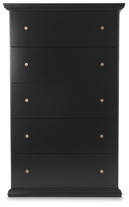 Maribel Twin Panel Bed, Dresser, Mirror, Chest and Nightstand
