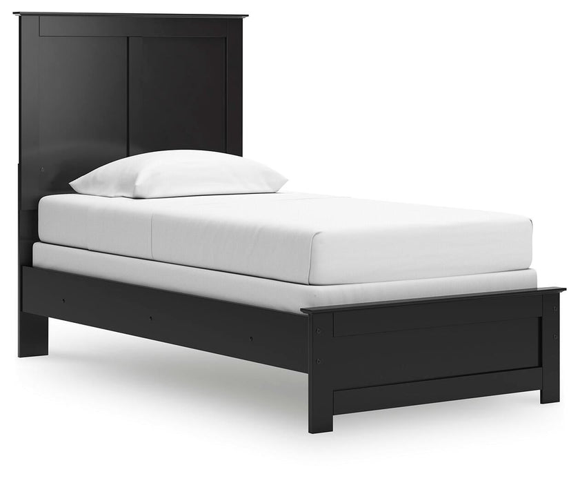 Maribel Twin Panel Bed, Dresser and Mirror
