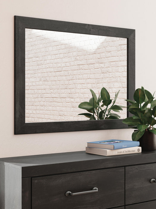 Hollivern Full Panel Bed with Storage, Dresser and Mirror