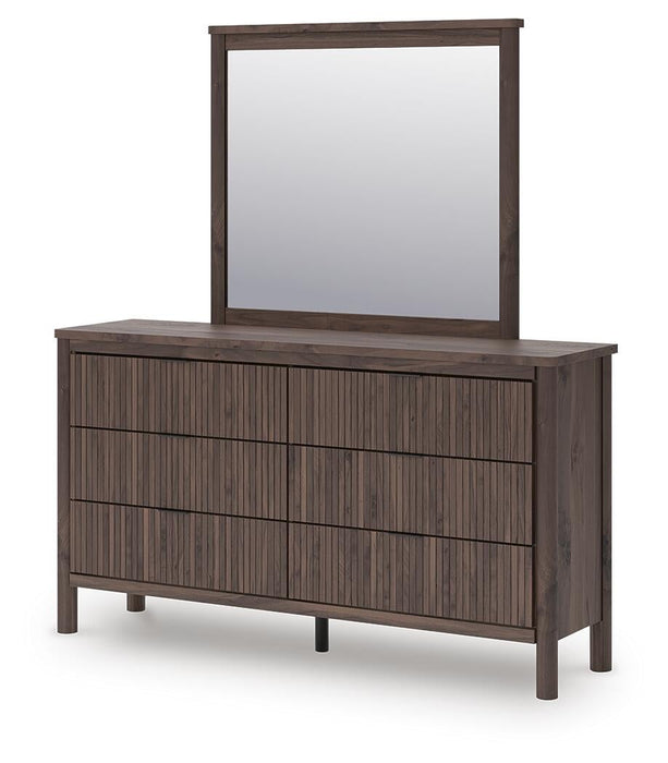 Pamytta Twin Panel Bed, Dresser, Mirror and Nightstand