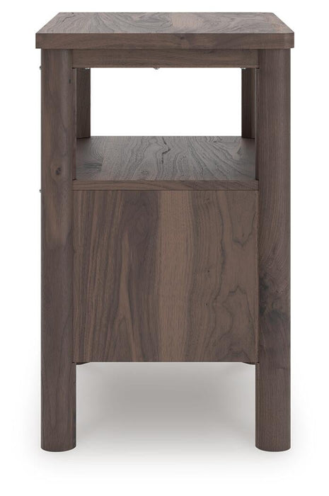 Pamytta Full Upholstered Panel Platform Bed, Dresser, Mirror, Chest and Nightstand