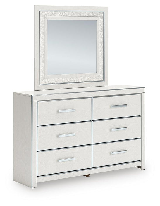 Zuraleus King Upholstered Panel Platform Storage Bed, Dresser, Mirror, Chest and Nightstand