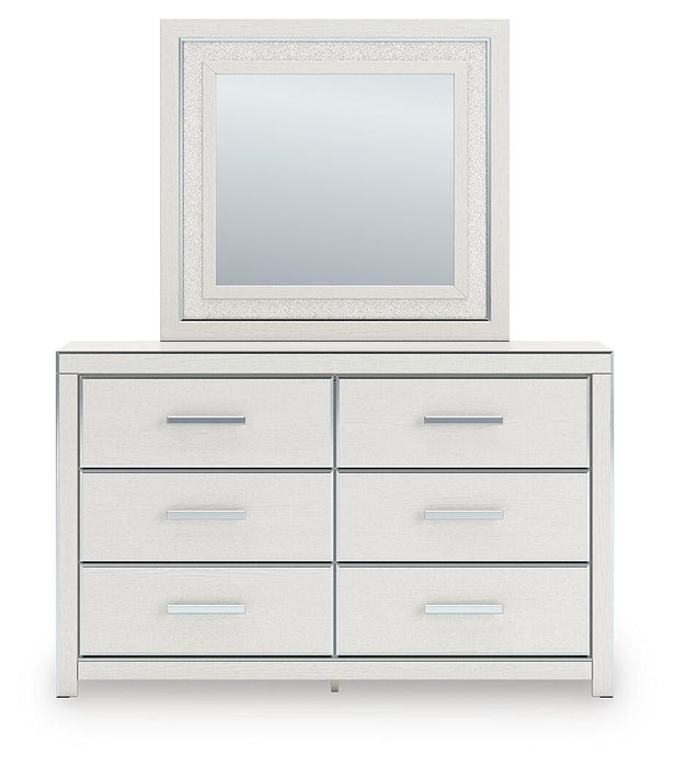 Zuraleus California King Upholstered Bed, Dresser and Mirror