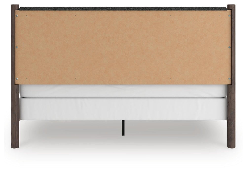 Pamytta King Upholstered Panel Bed, Dresser and Mirror
