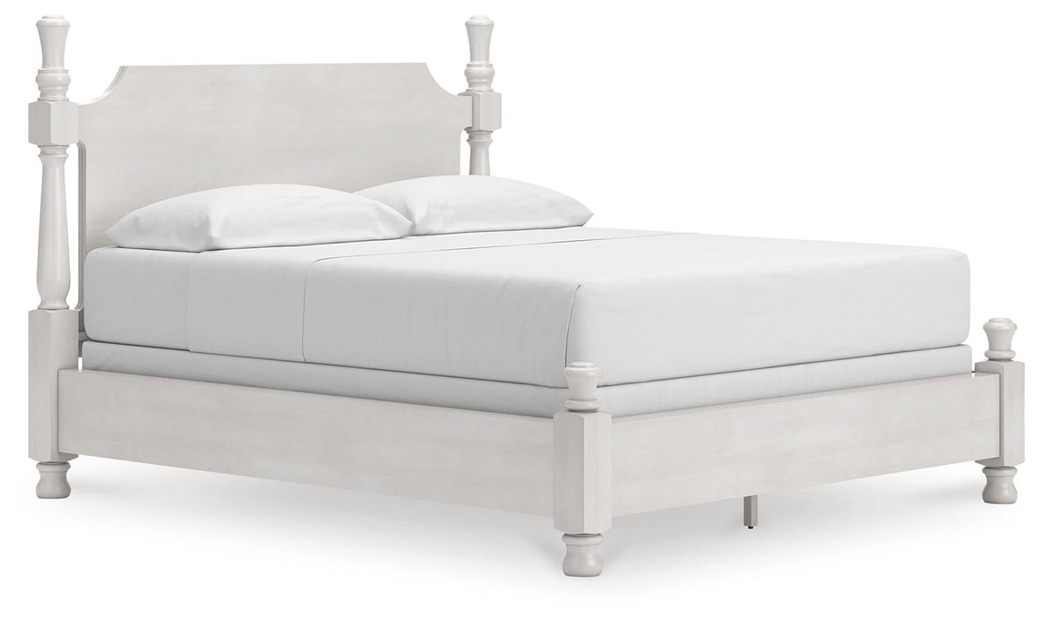 Rowlenstown California King Poster Bed, Dresser and Mirror