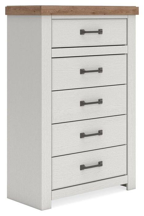 Savonport King Panel Bed with Storage, Dresser, Mirror, Chest and Nightstand