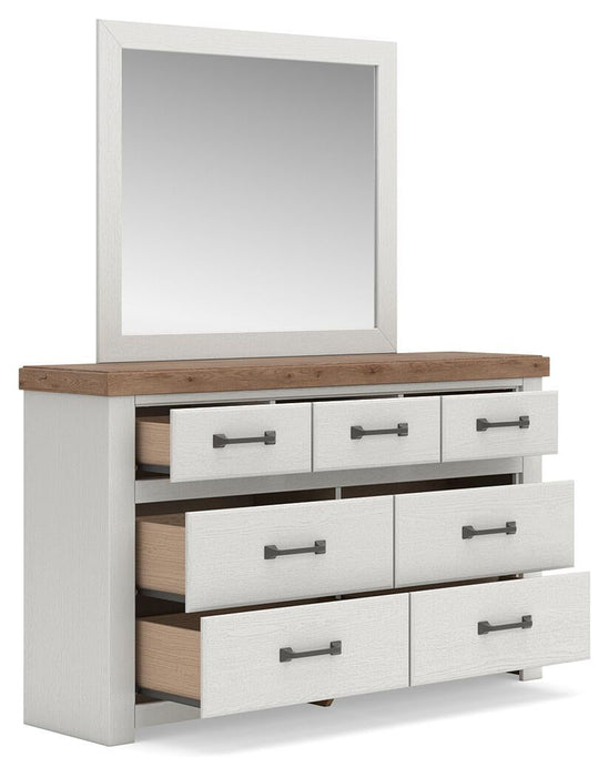 Savonport King Panel Bed with Storage. Dresser, Mirror and Nightstand