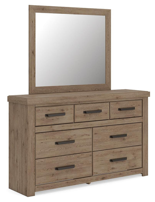 Garistyn King Panel Bed, Dresser, Mirror, Chest and Nightstand