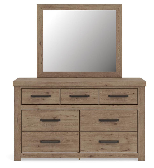 Garistyn King Panel Bed, Dresser, Mirror, Chest and Nightstand