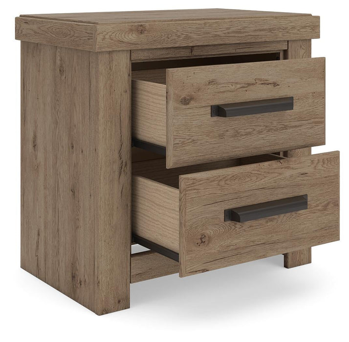 Garistyn Queen Panel Bed, Dresser, Mirror, Chest and Nightstand