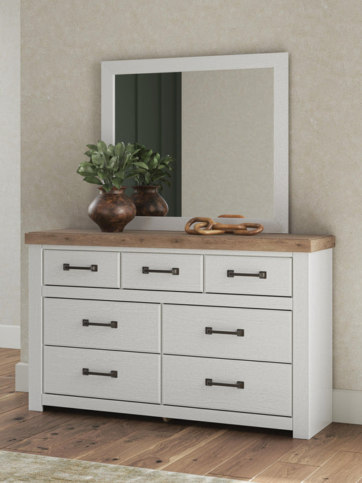 Savonport Queen Panel Storage Bed. Dresser, Mirror and Nightstand