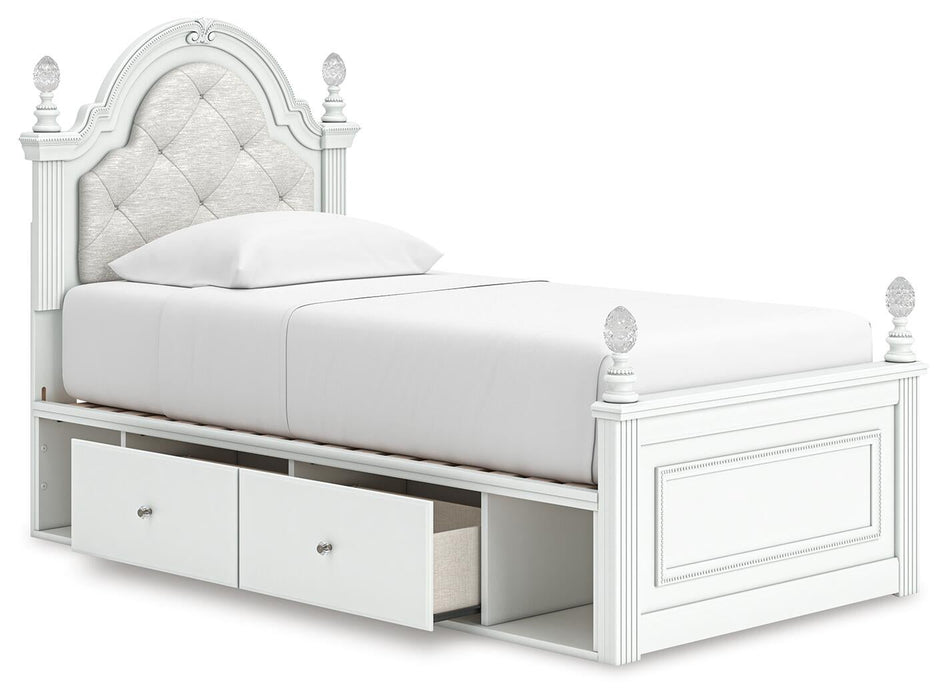 Kozlani Twin Upholstered Panel Storage Bed