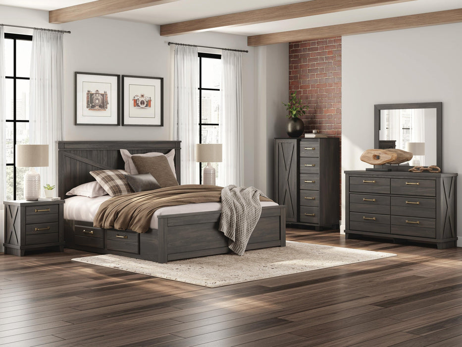 Vonitta Bay King Panel Platform Bed with Storage