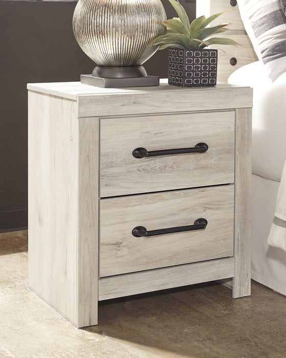 Cambeck King Panel Bed with 4 Storage Drawers with Mirrored Dresser and 2 Nightstands