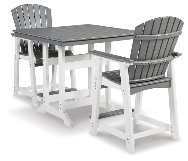 Ashley Express - Transville Outdoor Counter Height Dining Table and 2 Barstools