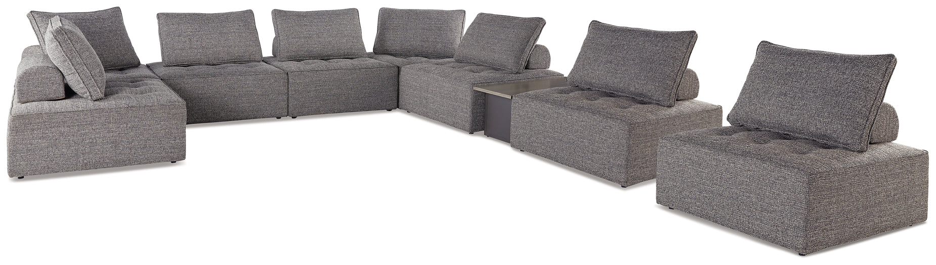 Ashley Express - Bree Zee 8-Piece Outdoor Sectional with Lounge Chair